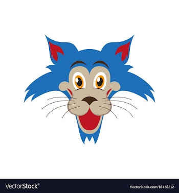 Flat icons on theme funny animals cat vector image