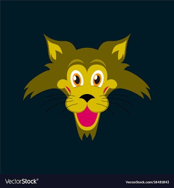 Flat icons on theme funny animals cat vector image