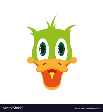 Flat icons on theme funny animals duck vector image