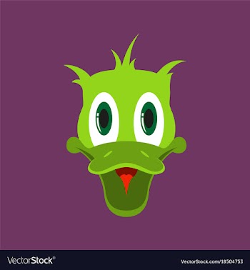 Flat icons on theme funny animals duck vector image