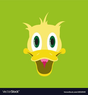 Flat icons on theme funny animals duck vector image