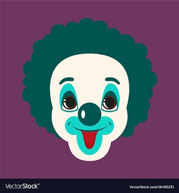 Flat icons on theme funny cheerful clown vector image
