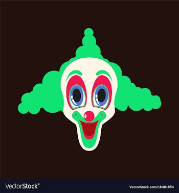 Flat icons on theme funny cheerful clown vector image