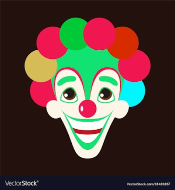 Flat icons on theme funny cheerful clown vector image