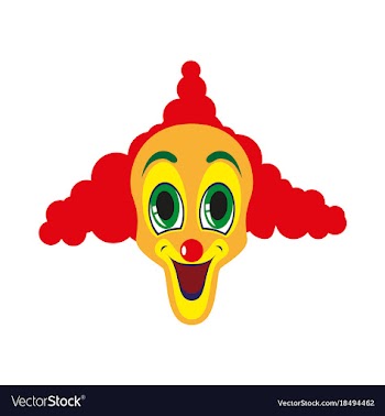 Flat icons on theme funny cheerful clown vector image
