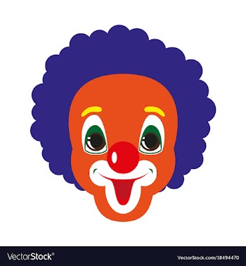 Flat icons on theme funny cheerful clown vector image