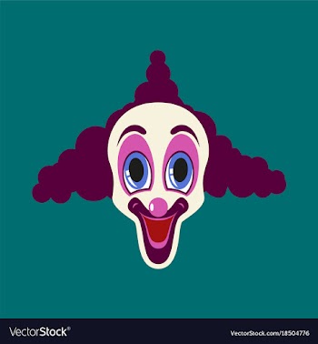 Flat icons on theme funny cheerful clown vector image
