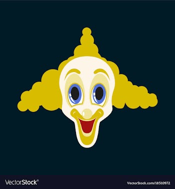 Flat icons on theme funny cheerful clown vector image