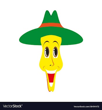 Flat icons on theme funny clown in hat vector image
