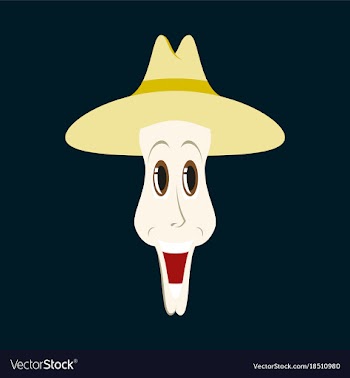 Flat icons on theme funny clown in hat vector image