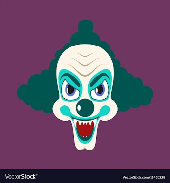 Flat icons on theme funny clown vampire vector image