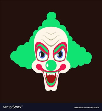 Flat icons on theme funny clown vampire vector image