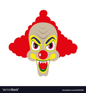 Flat icons on theme funny clown vampire vector image