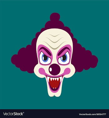 Flat icons on theme funny clown vampire vector image