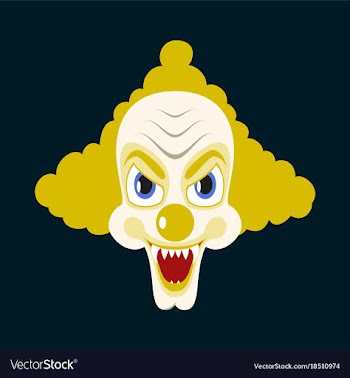 Flat icons on theme funny clown vampire vector image