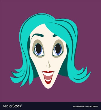 Flat icons on theme funny clown woman vector image