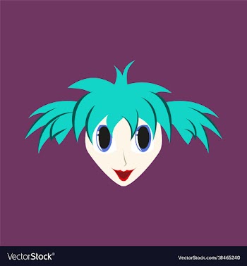 Flat icons on theme funny clown woman vector image