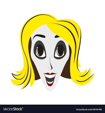 Flat icons on theme funny clown woman vector image