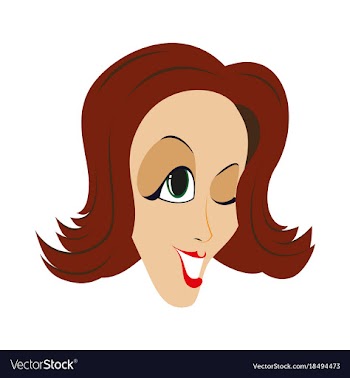 Flat icons on theme funny clown woman vector image