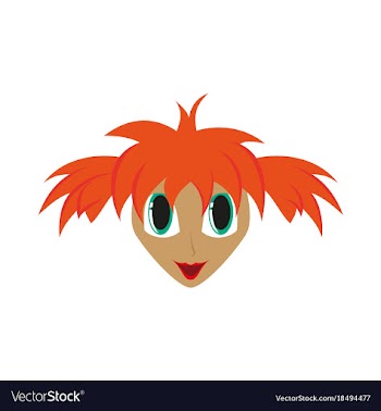 Flat icons on theme funny clown woman vector image