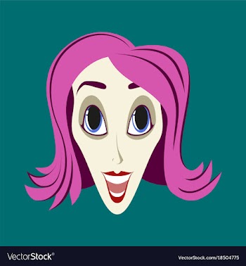Flat icons on theme funny clown woman vector image