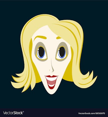 Flat icons on theme funny clown woman vector image