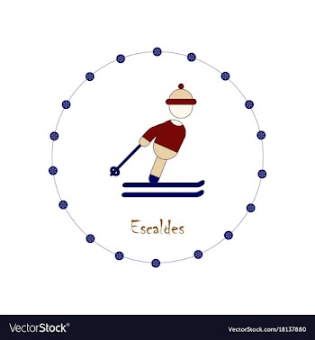Flat icons on theme of andorra escaldes vector image