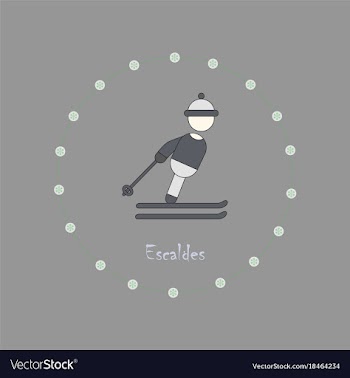 Flat icons on theme of andorra escaldes vector image