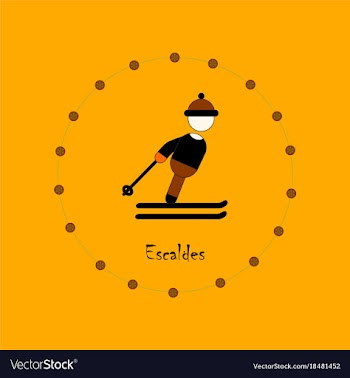 Flat icons on theme of andorra escaldes vector image