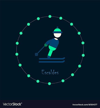 Flat icons on theme of andorra escaldes vector image