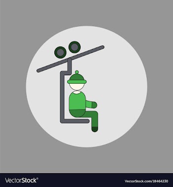 Flat icons on theme of andorra ski resort logo vector image