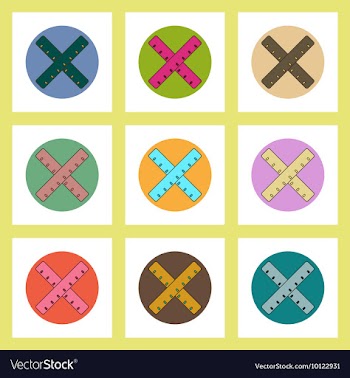 Flat icons set of back to school concept on vector image