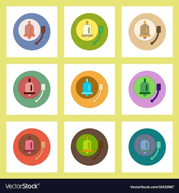 Flat icons set of back to school concept on vector image