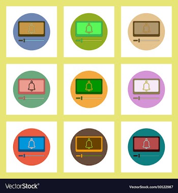 Flat icons set of back to school concept on vector image