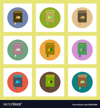 Flat icons set of back to school concept on vector image