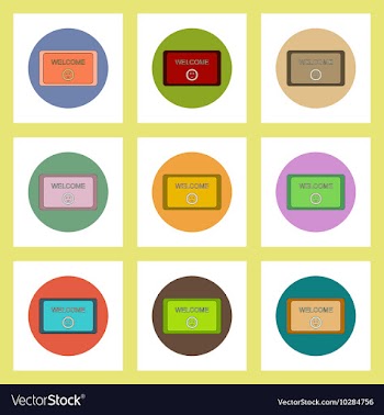 Flat icons set of back to school concept on vector image