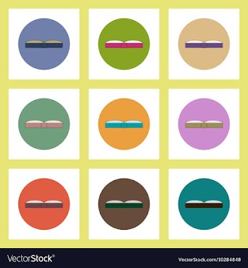 Flat icons set of back to school concept on vector image