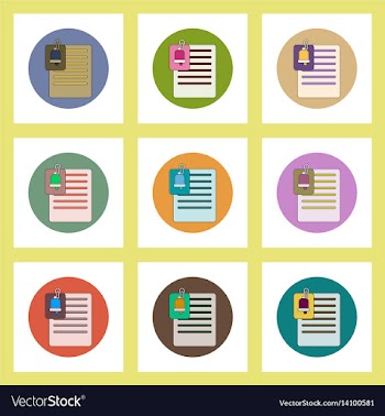 Flat icons set of back to school concept on vector image
