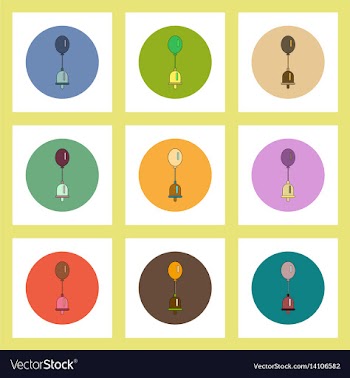 Flat icons set of back to school concept on vector image