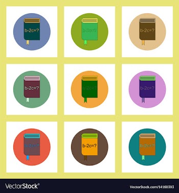 Flat icons set of back to school concept on vector image