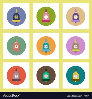 Flat icons set of back to school concept on vector image