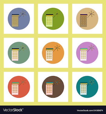 Flat icons set of back to school concept on vector image