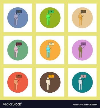 Flat icons set of back to school concept on vector image
