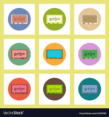 Flat icons set of back to school concept on vector image