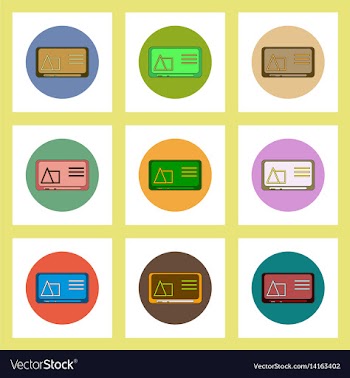 Flat icons set of back to school concept on vector image