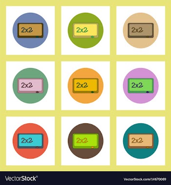 Flat icons set of back to school concept on vector image