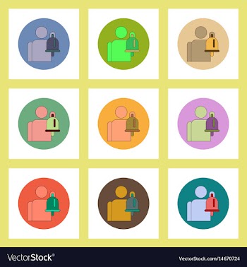 Flat icons set of back to school concept on vector image