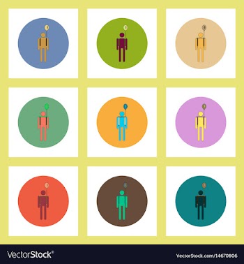 Flat icons set of back to school concept on vector image