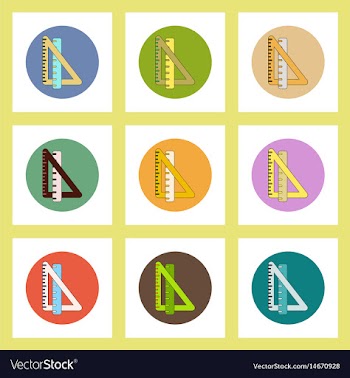 Flat icons set of back to school concept on vector image