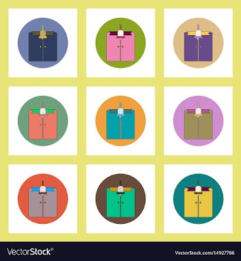 Flat icons set of back to school concept on vector image